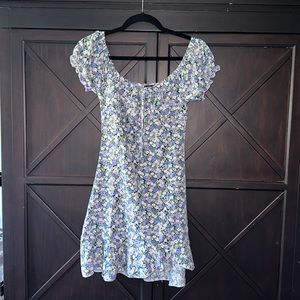 Shein floral fitted midi dress